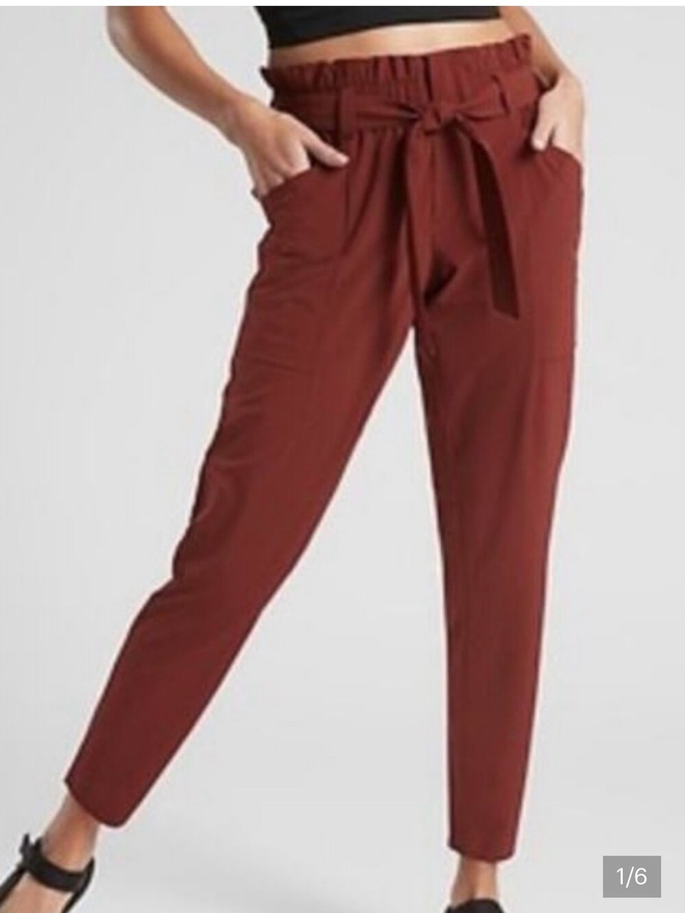 Athleta Skyline pant. Rust. 4